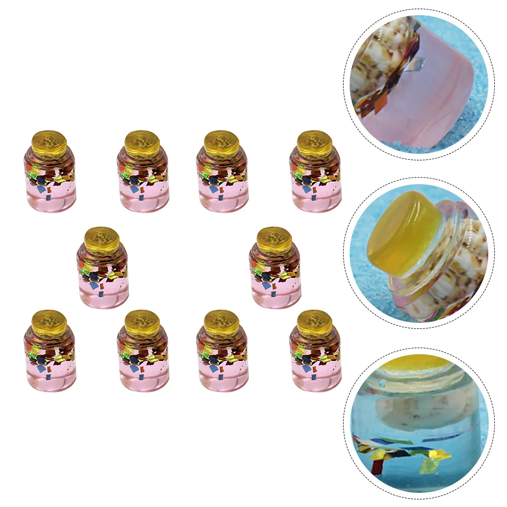 

10pcs Mini Drift Bottle Ornaments DIY Key Chain Decorative Accessories