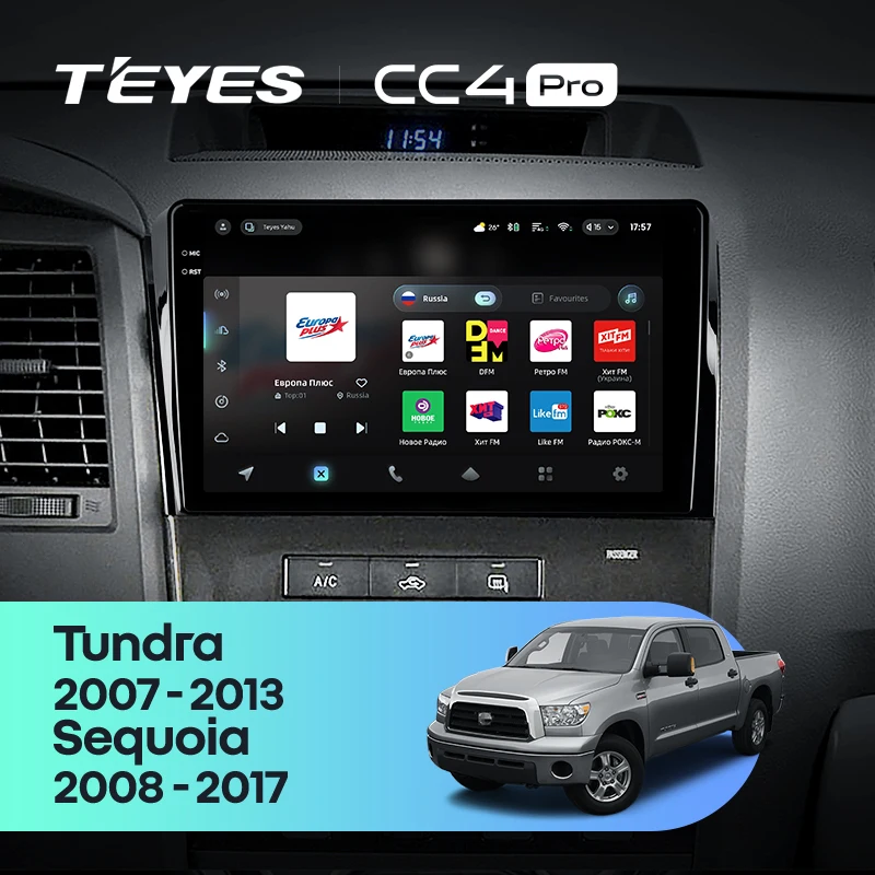 Фото TEYES Тиайс CC4 PRO Штатная магнитола For Тойота Тундра XK5 Секвойя XK60 For Toyota Tundra XK50 2007 - 2013 Sequoia XK60 2008 - 2017 автомагнитола 2 DIN DVD GPS CarPlay Android Auto мультимедиа автомобиля головное №2