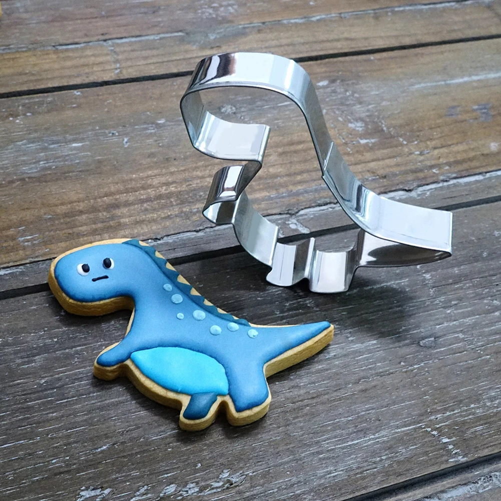 

10PC Cookie Cutters Moulds Aluminum Alloy Cartoon Dinosaur Shape Biscuit Mold DIY Fondant Pastry Decorating Baking Kitchen Tools