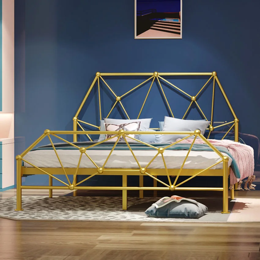 Железная оправа для кровати 135 × 200 см нордическая современная простая гостиная