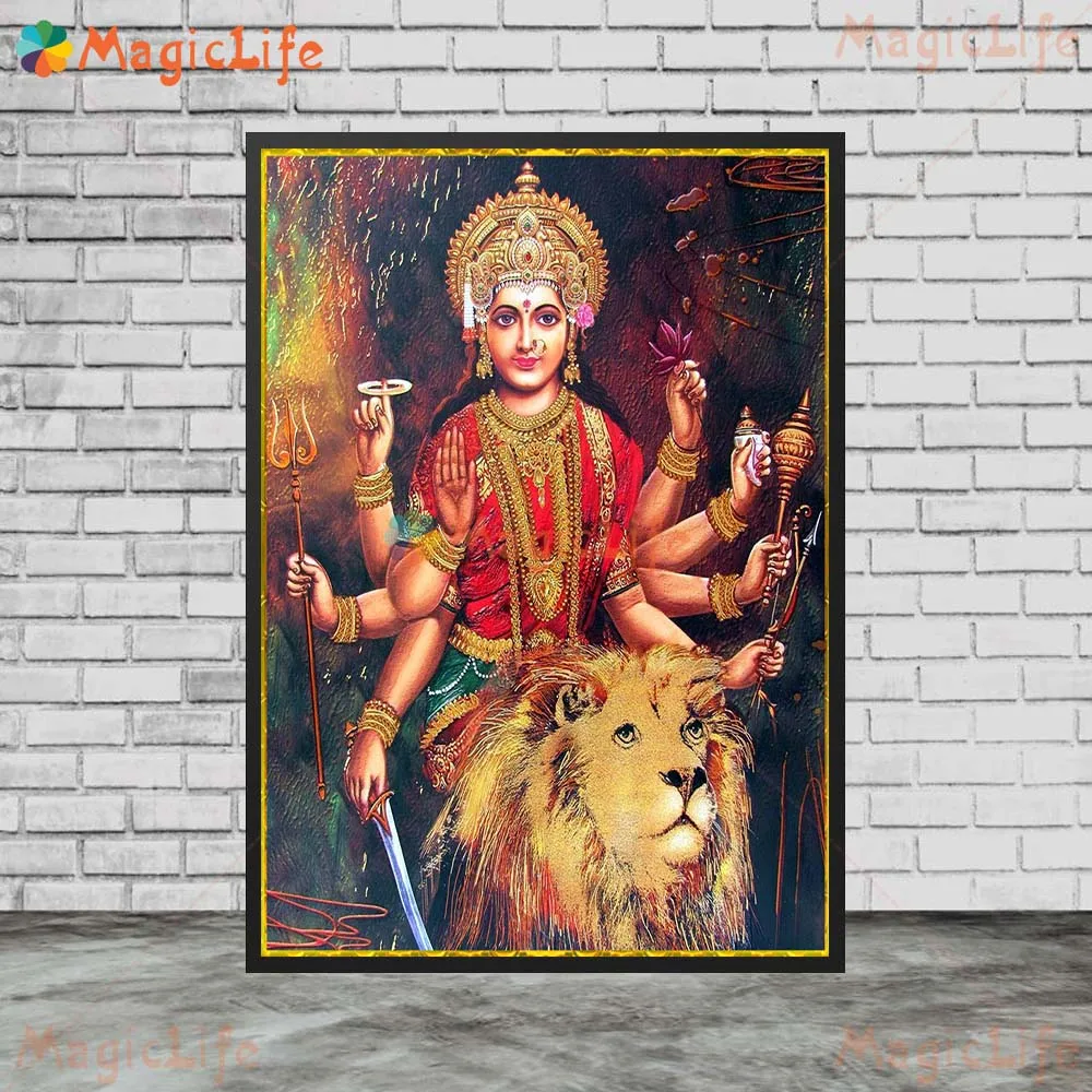 

Художественный плакат Hinduism Богиня Дурги на холсте
