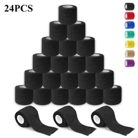 24pcs disposable tattoo grip cover tape wrap elastic tattoo bandage rolls for tattoo machine grip tube accessories