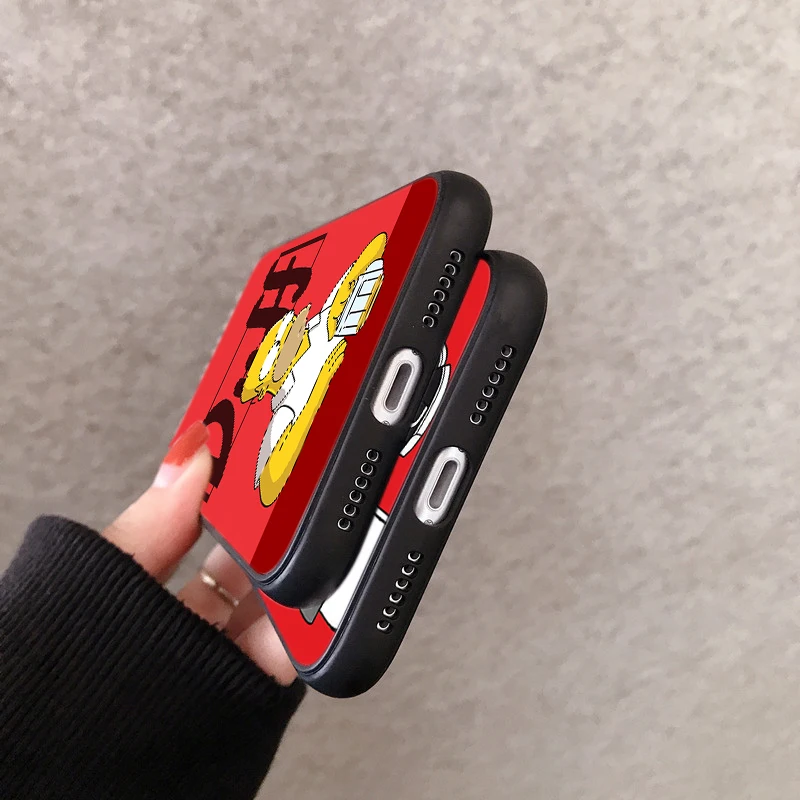 Мультяшный ГОМЕР Симпсоны Мягкий силиконовый чехол для телефона iPhone 8 7 6s Plus 11 12 13