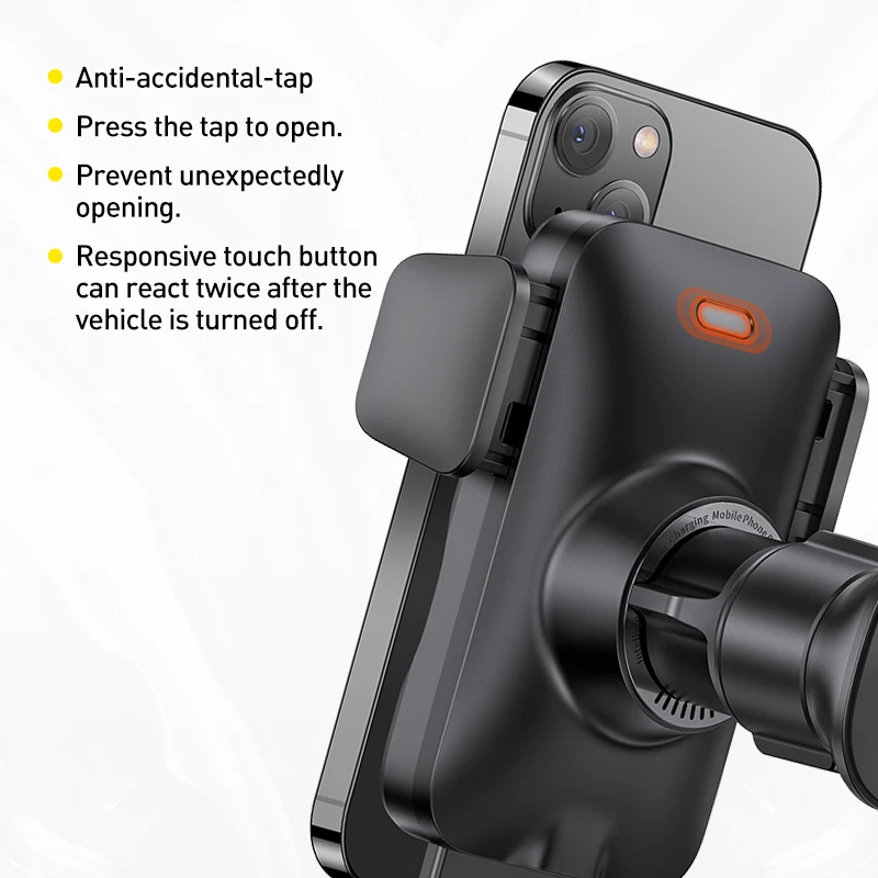 baseus car phone holder automatic alignment wireless charger 15w max air vent mount electric clamping for samsung iphone xiaomi free global shipping