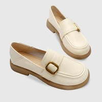 spring autumn new womens flat heel british style loafers woman shallow mouth low heel casual shoe two wear single shoes