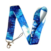 beautiful blue lines neck strap lanyard for keys id card holder badge diy hanging rope lariat lanyards mobile phone accessories