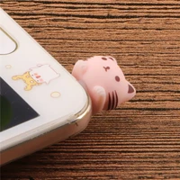 cute cat dust plug 3 5mm earphone jack plug for iphone 6 7 8plus mobile phone aux dust cap cartoon android dust protection