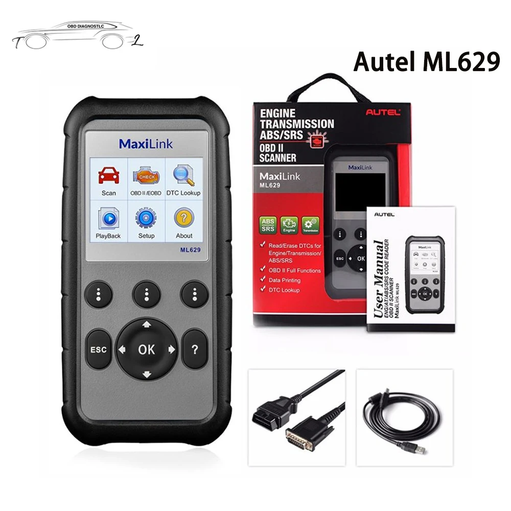 

Autel ML629 OBD2 автоматический диагностический инструмент для сканирования Поддержка 4 системы проверки двигателя ABS SRS Трансмиссия полнофункцио...