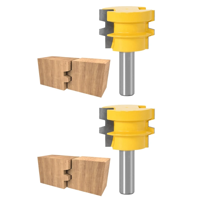 

Carbide 12.7mm 12mm Shank Tongue & Groove Router Bit Tenon Flooring Milling Cutter Woodworking Reversible Miter Bits R7UA