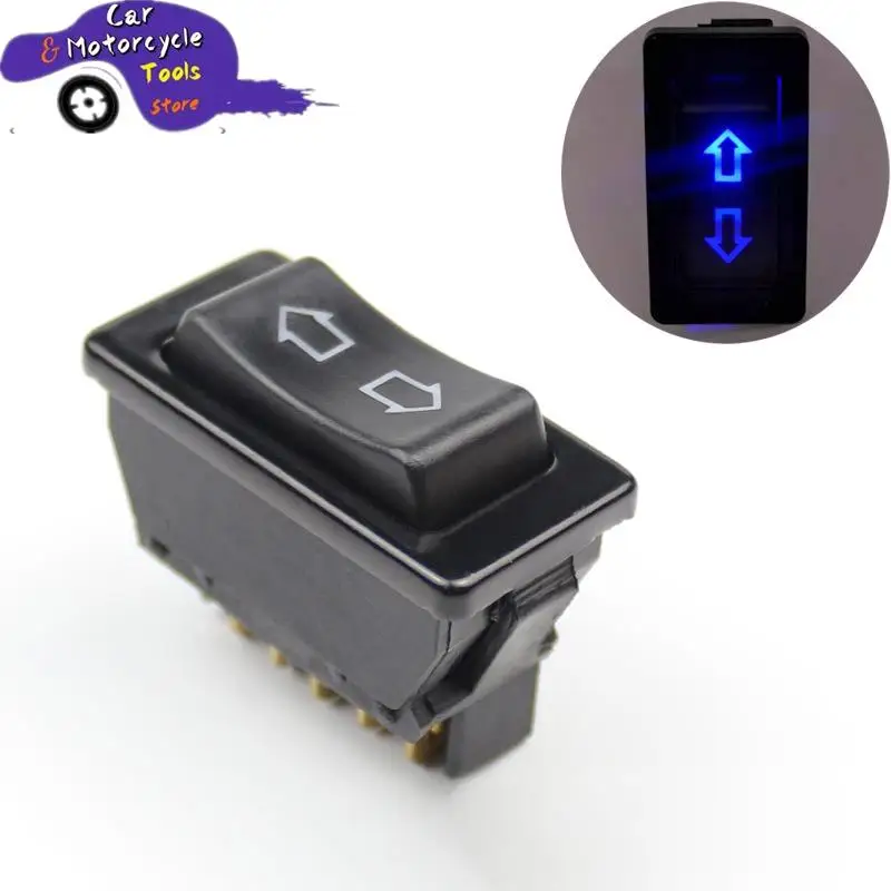 

Universal Direct Current 12V 20A Auto Car Power Window Switch 5 Pins(Blue)