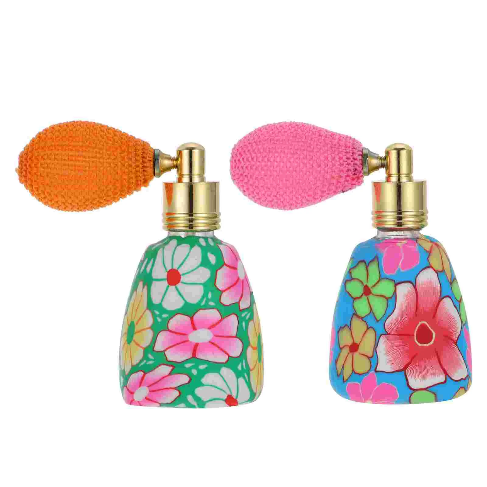 

2pcs Polymer Clay Liquid Refillable Delicate Empty Bottle Bottles for Perfume Oil Atomizer