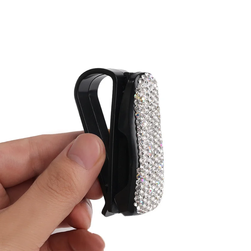 Стразы зажим для очков с кристаллами автомобильный солнцезащитный козырек