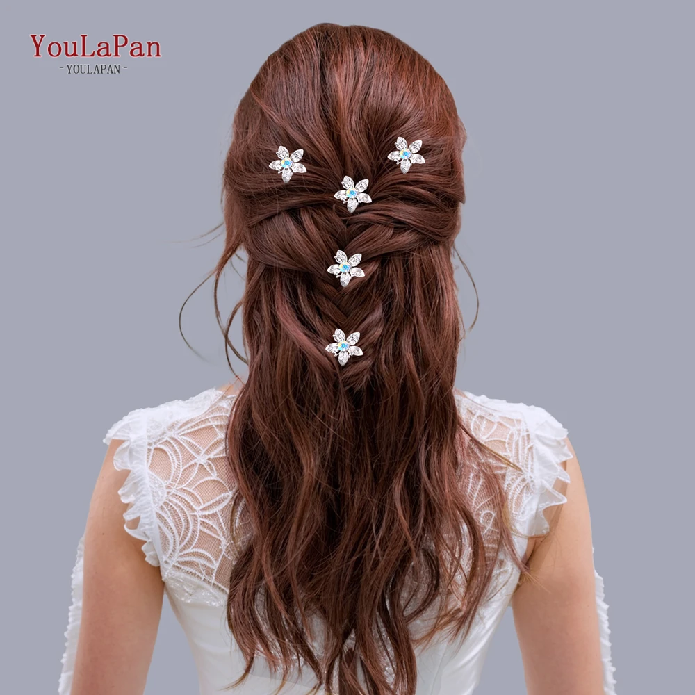Красочные шпильки YouLaPan для невесты серебристые U-образные зажимы свадебные