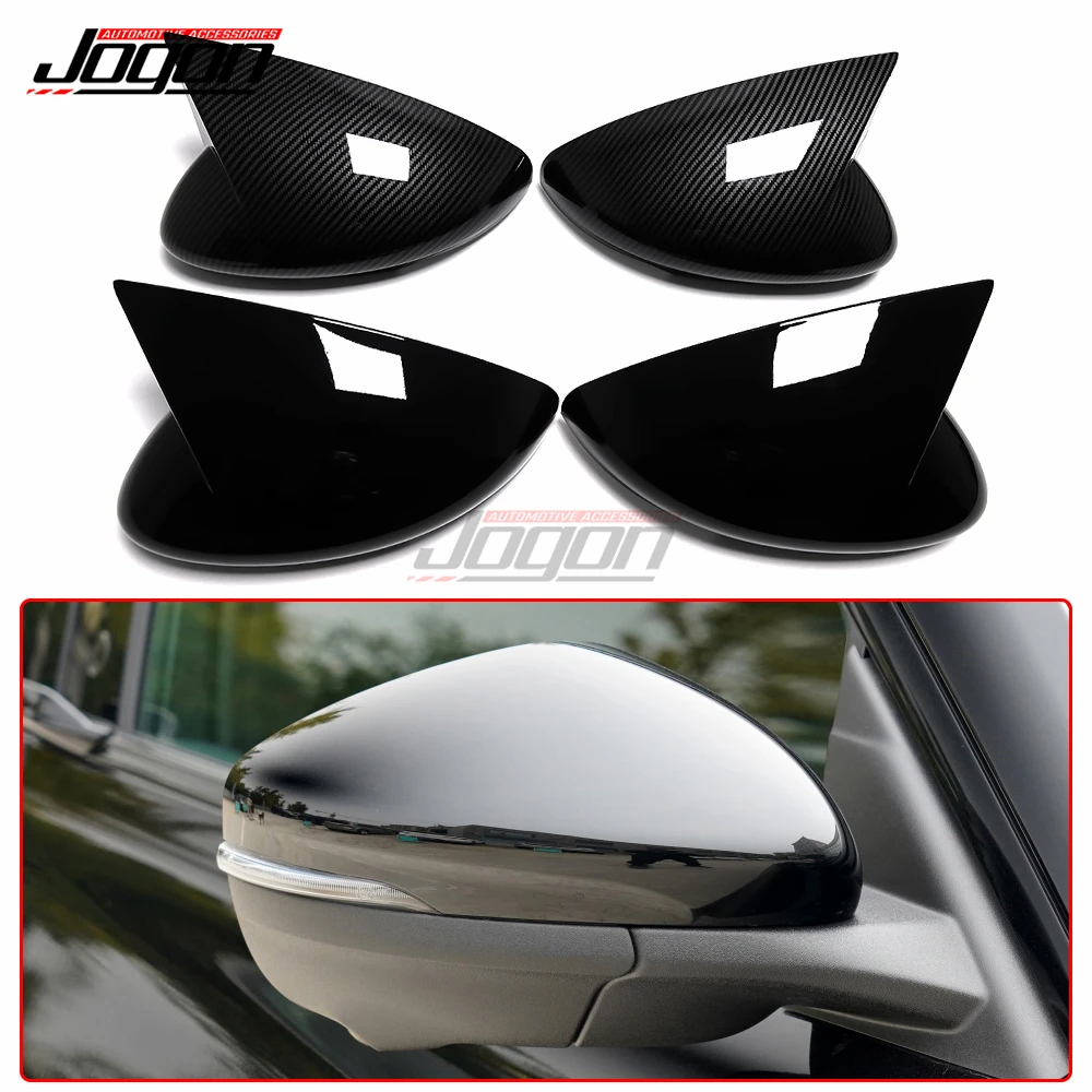 Plastic Carbon Ox Rear Mirror For Ford Mustang Mach E Mach-E 2021 2022 Glossy Black Side Wing Rear View Mirror Caps Covers Trim