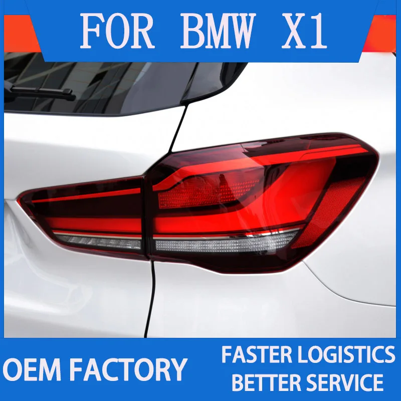 Фото 1 пара светодиодных задних фонарей в сборе для BMW X1 F48 F49 2016-2019, Plug and Play со светодиодной подсветкой, поворотным тормозом, задним противотуманным фонарем №1