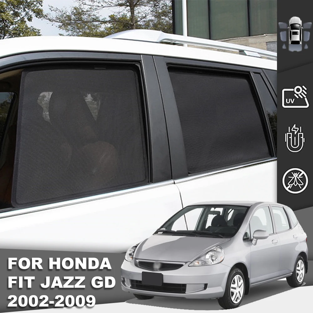 

For Honda Fit Jazz 2003-2007 GD GD1 GD3 Car Sunshade Magnet Front Windshield Mesh Frame Curtain Baby Side Window Sun Shade Visor