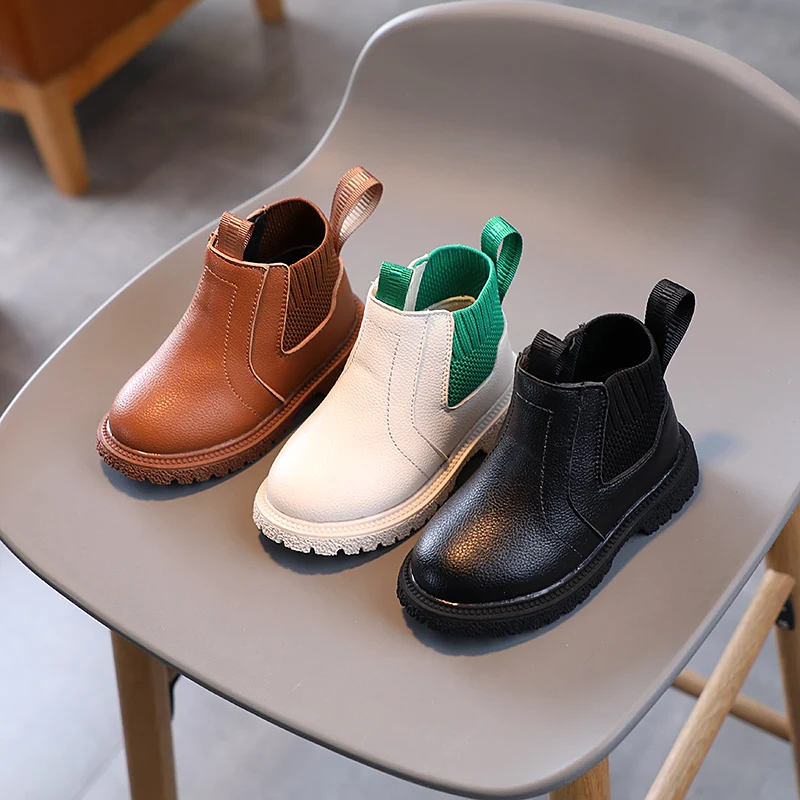 

Boys Winter Boots Baby Girls Snow Boots British Style Kids Casual Shoes Non-slip Anti-Slippery Children Fashion Boots