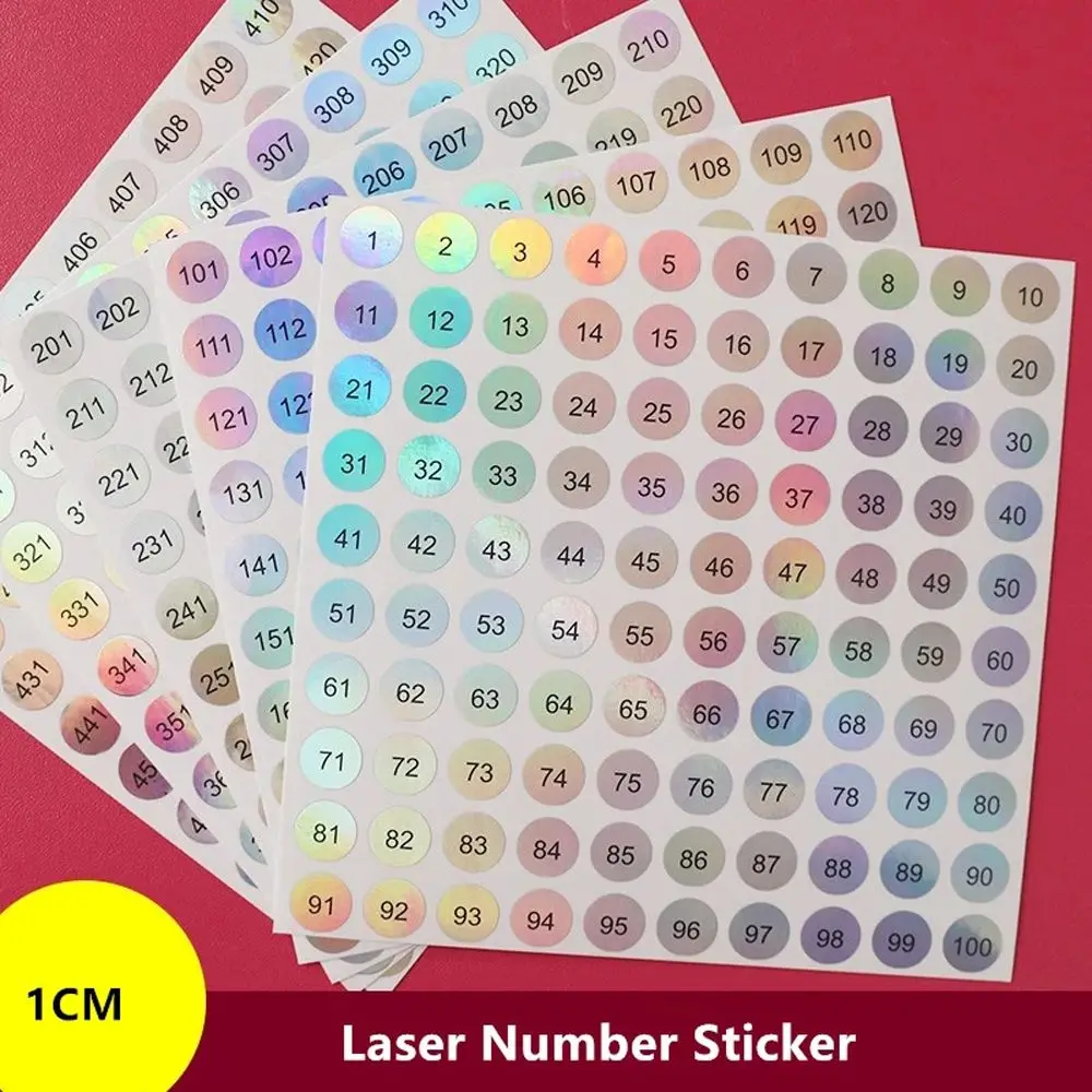 

Self Adhesive Waterproof Lipstick Color Tags DIY Craft Sticker Nail Polish Number Sticker Laser Digital Label Sticker