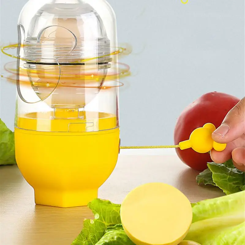 

2023 Automatic Drawstring Egg Shaker Spin Mixer Stiring Mixing Golden Whisk Egg Kitchen Egg Beater Accessories Fall-resistant