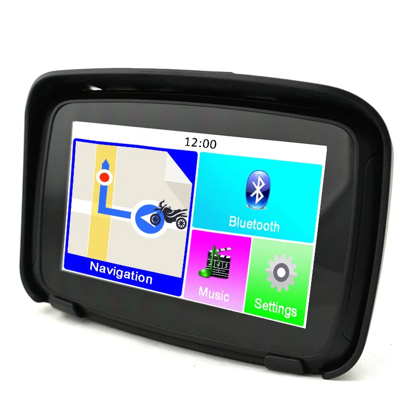 

Factory Waterproof IP67 5 inch Motorcycle GPS Rugged GPS Navigator with Newest Map