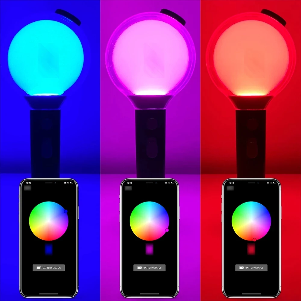 

Kpop Lightstick Army Bomb Ver.4 Light Stick Special Edition Bluetooth-Compatible Photo Cards Limited Concert