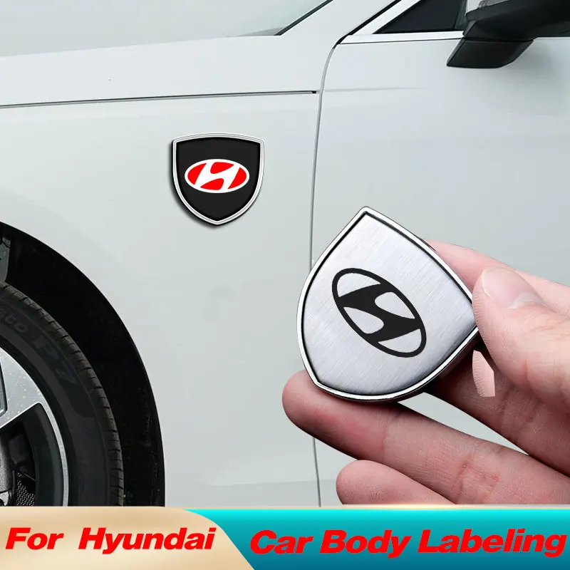 

1pcs 3D Metal Chrome Car Body Decor Custom Stickers Badge Labeling For Hyundai I10 I20 I30 I40 IX20 IX35 Tucson Solaris Accent
