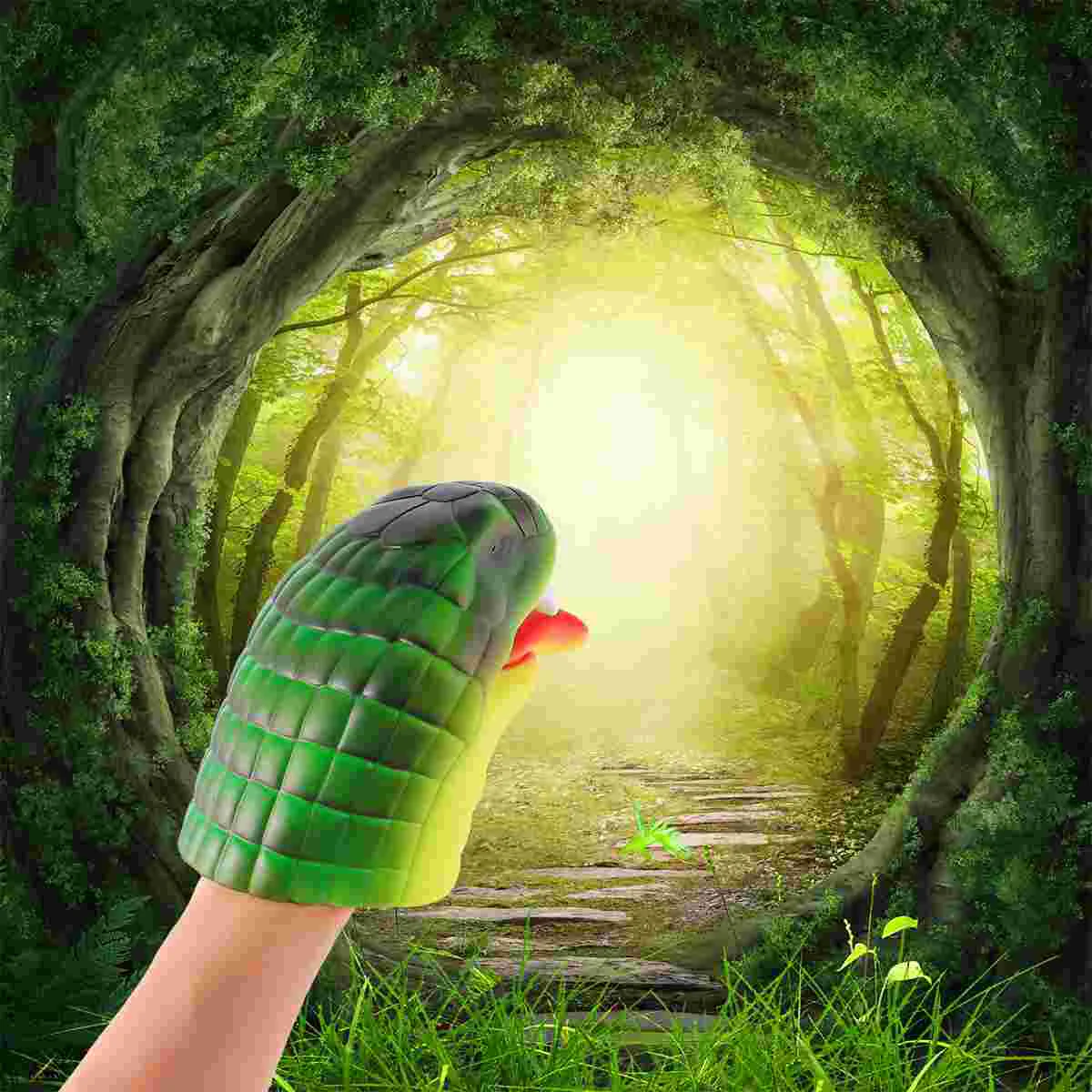 

Animal Model Snake Hand Puppet Playsets Rubber Role Toys Manual Educational Learning Toddler