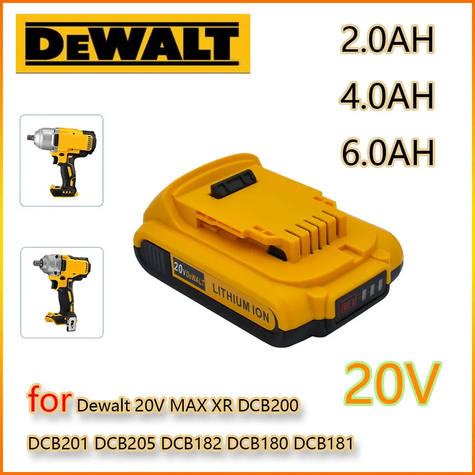 

Dewalt brand new DCB200 20V 3.0A/4.0AH/6.0AH replacement power tool battery is compatible with Dewalt 20V 18v and 18Volt tools