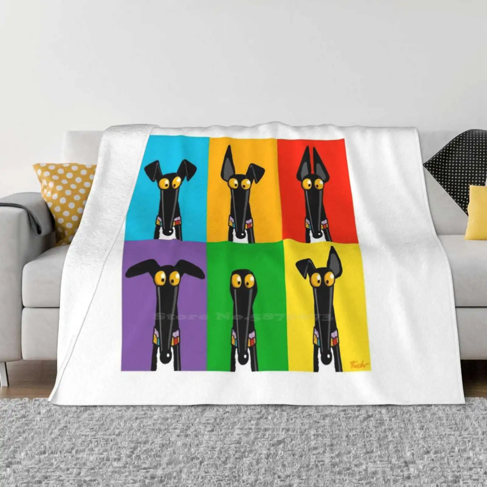 

Greyhound семафора мягкая теплая искусственная Тонкая Одеяло Greyhound Pop Lurcher Whippet собака мультфильм ричворт скайбор Ричард