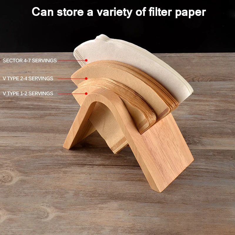 

Paper Drip Coffee Filter Holder Storage Rack Decorative Coffee Filter Stand Countertop Coffee Filter Display Stand