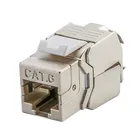 Полноэкранированный разъем CAT6 Cat6A Cat5e Keystone Jack RJ45, разъем LSA, клеммы, безинструментальное соединение, Совместимость с Cat6ACat.6 Cat 5e