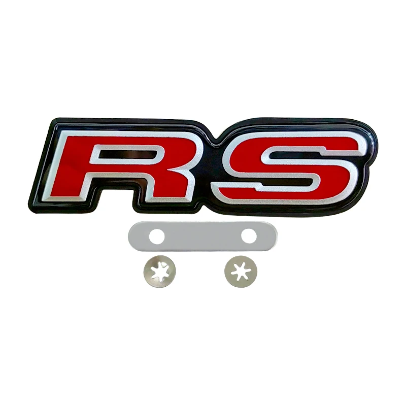 

3d металлический логотип RS эмблема буквы передняя решетка автомобиля задний багажник значок этикетки для RS наклейки аксессуары