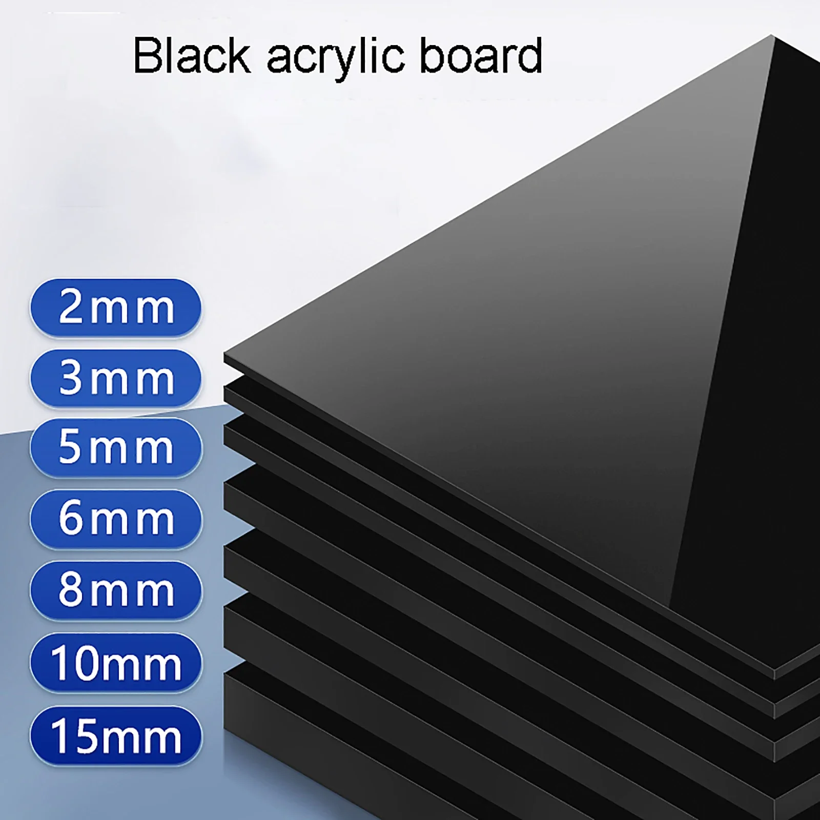 

Глянцевый черный акриловый лист толщиной 2 мм-10 мм, органическое стекло, полиметилкреалат, 100*100, 150*150, 150*200, 200*200, 300*300 мм