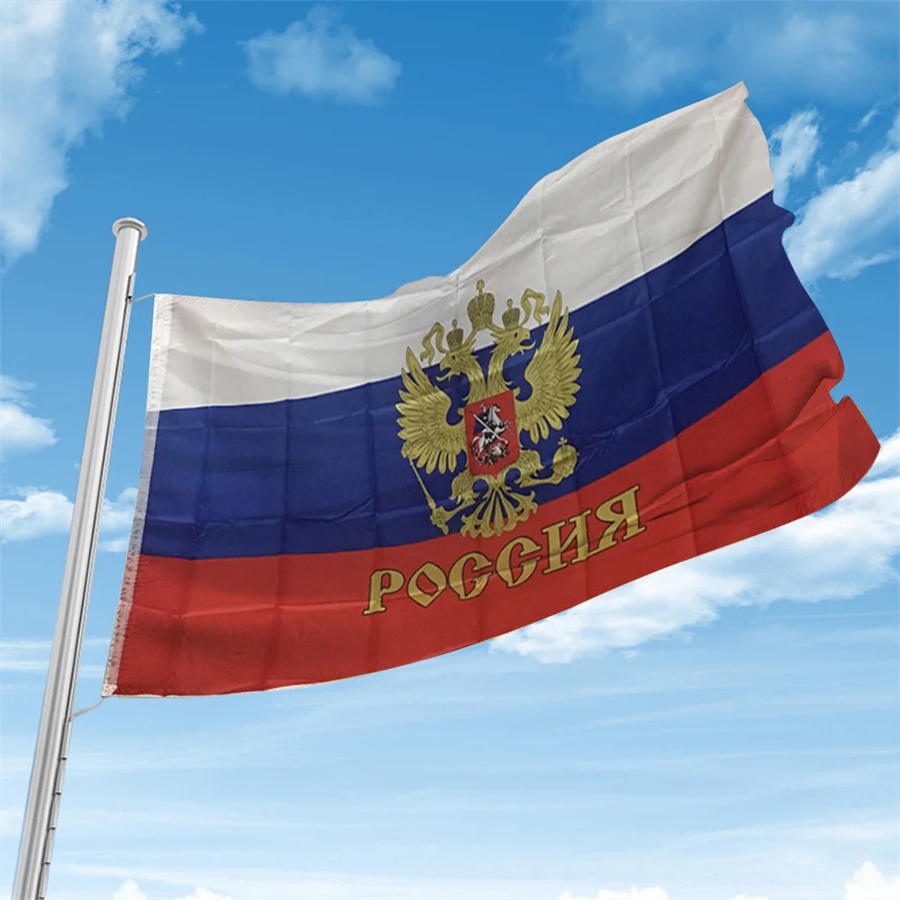 

Russian Federation Presidential Flag 90x150cm Russia National Emblem Eagle Empire Flags CCCP National Flag for USSR Festival