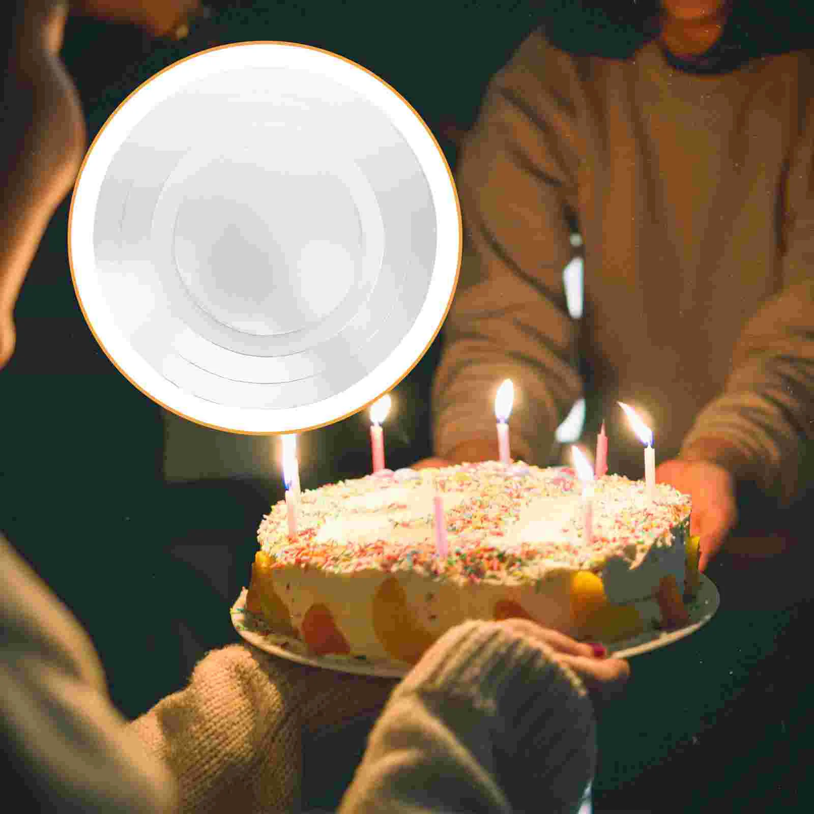

8 Pc Cake Pans Round Transfer Board Plate Desktop Paper Tray Drum Whiteboard Convenient Bakery Accessory