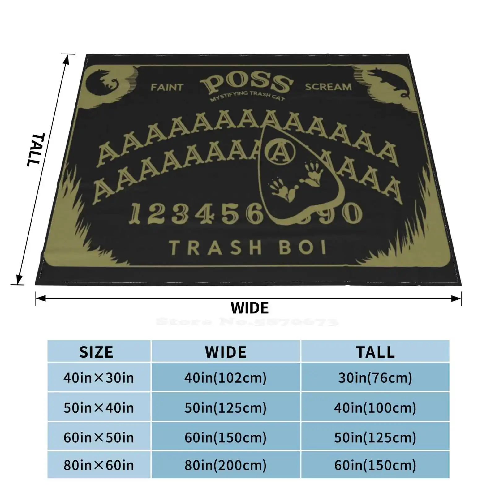 Possum (золото на черном) - забавный опоссум Oujia Design модное мягкое теплое одеяло Possums