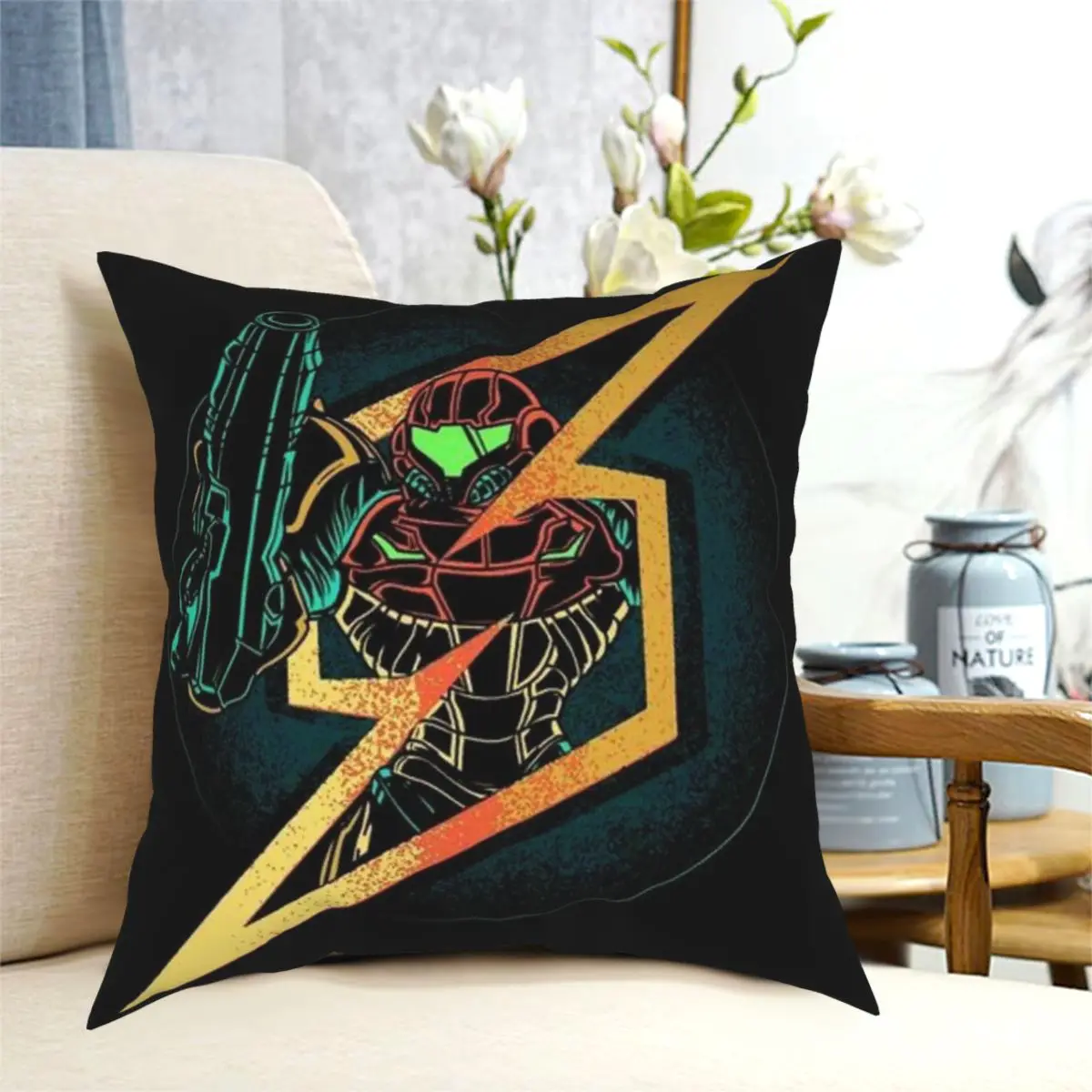 Samus Metroid Da Vinci 16 Подушка Чехол Наволочка розовое золото украшение домашняя подушка