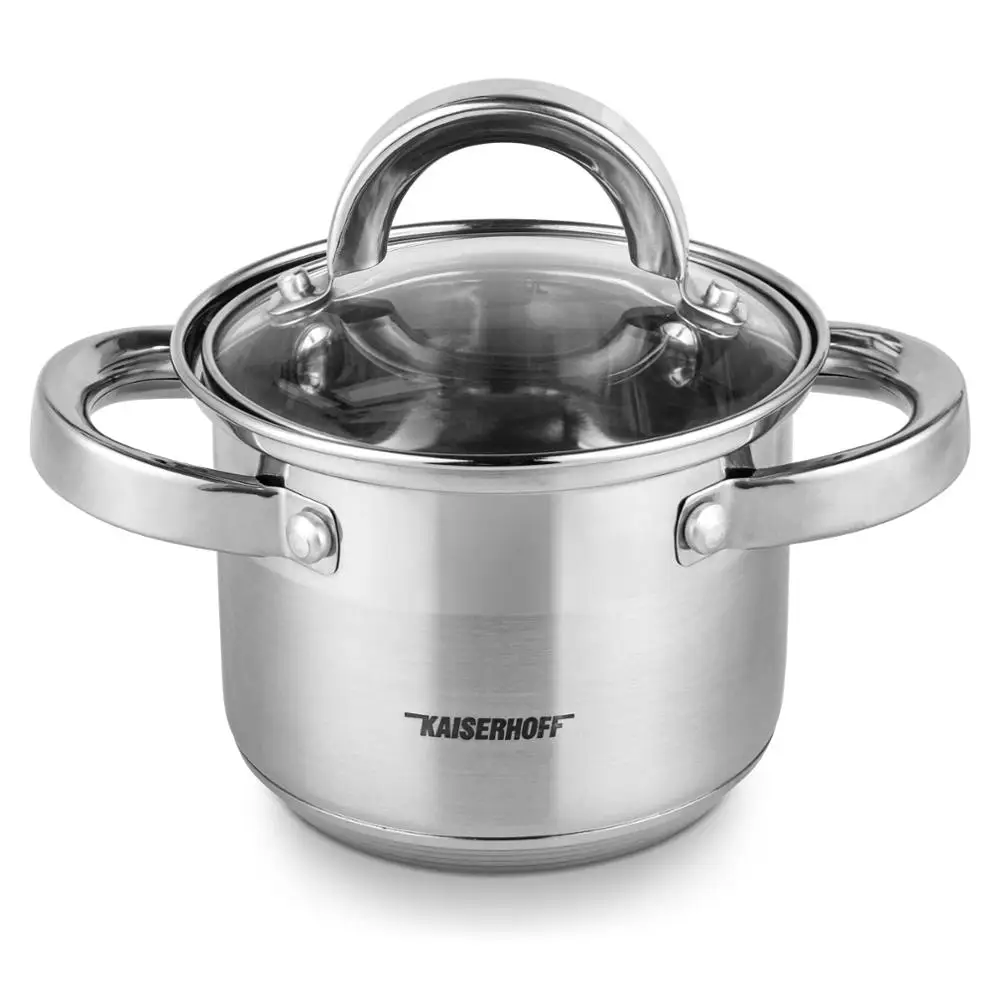 

Stainless Steel Binaural Cooking Pots 12CM 1L Milk Pan Kitchen Articles Suitable For Induction Cooker Gas F1001