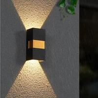 modern outdoor waterproof wall light led 6w 12w creative black gold wall lamp garden courtyard balcony porch light sconce 220v