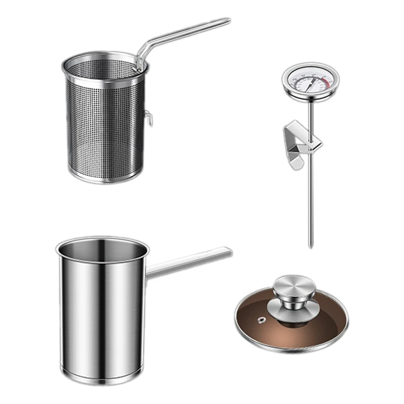 Утолщенный горшок для фритюрницы маленькая фритюрница из нержавеющей стали сито