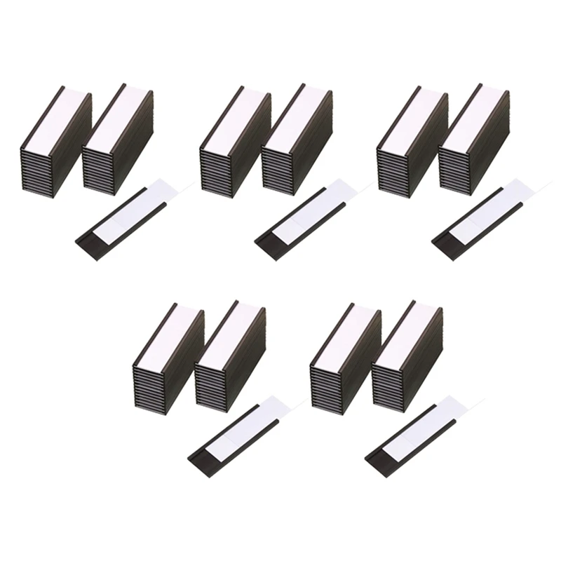 

150 шт. магнитные держатели этикеток с магнитными держателями карт данных с прозрачными пластиковыми защитными пленками для металлической полки (1X3 дюйма)