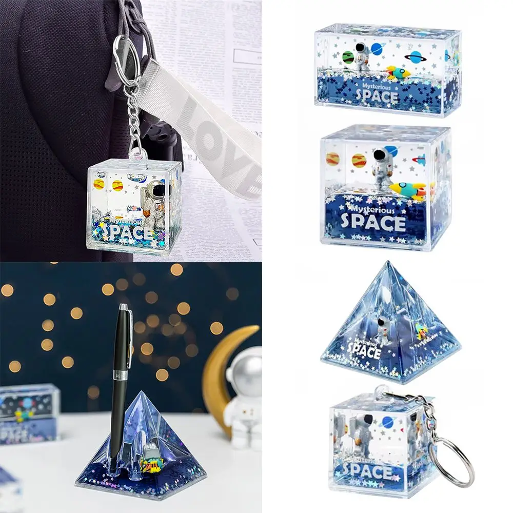 

Birthday Gift Iceberg Home Decoration Float Fluid Liquid Drift Bottle Hourglass Astronaut Keychain