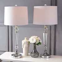 elegant crystal led table lamp modern contemporary bedside light for bedroom