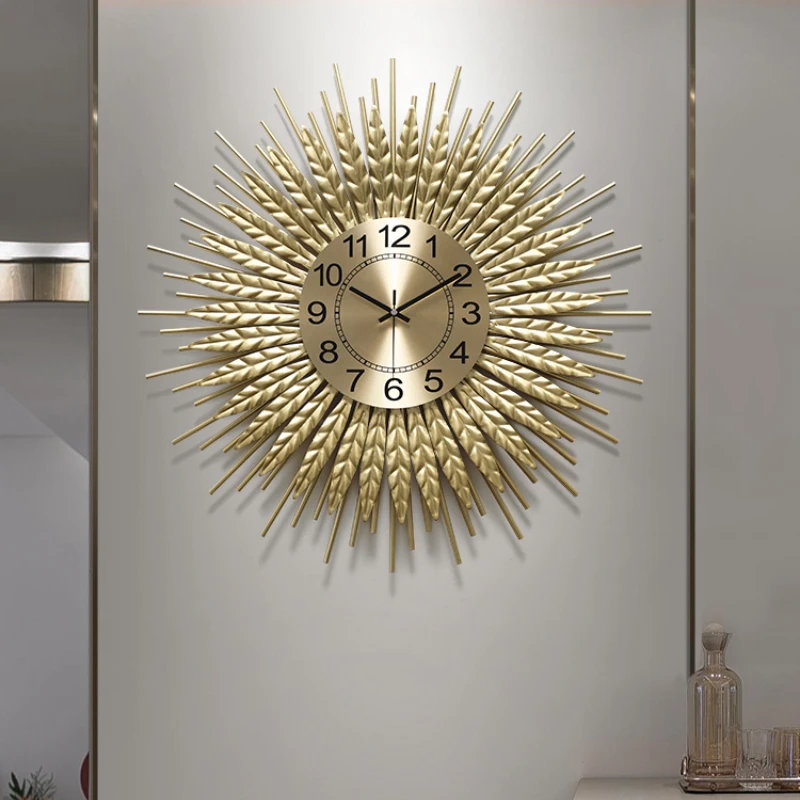 

Home Decor Wall Clock Living Room Decoration Fashion Mute Clock Entrance Restaurant Wrought Iron Fashion Wall Watch