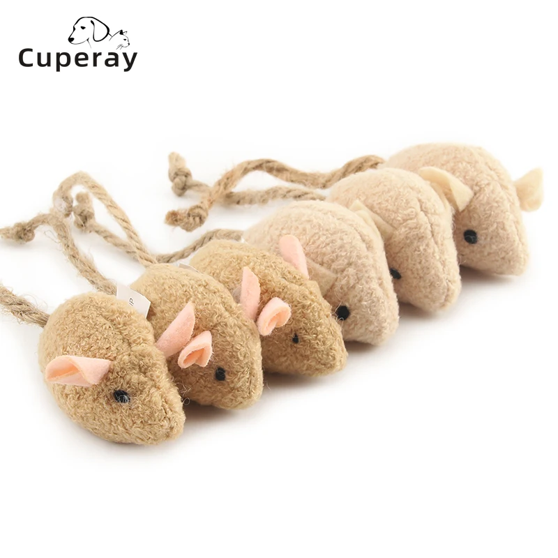 

Pet Cat Mouse Toy Plush Catnip Mice Toys Funny Playing for Cats Kitten Interactive Game Cat Catch Chew Toy Pet Supplies 6pcs