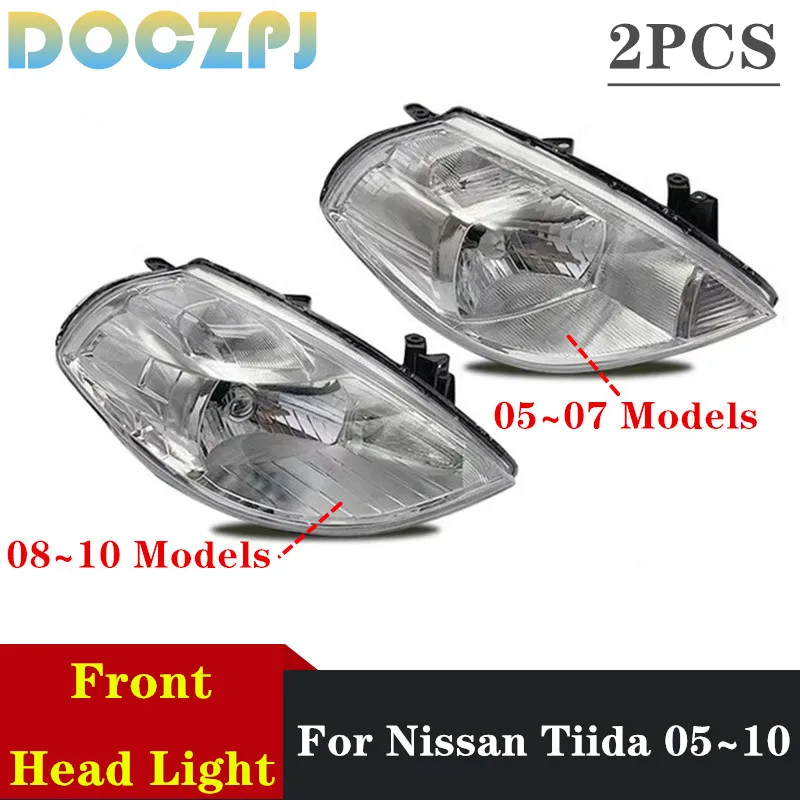 

2 шт., передние фары для Nissan Tiida 2005 2006 2007 2008 2009 2010