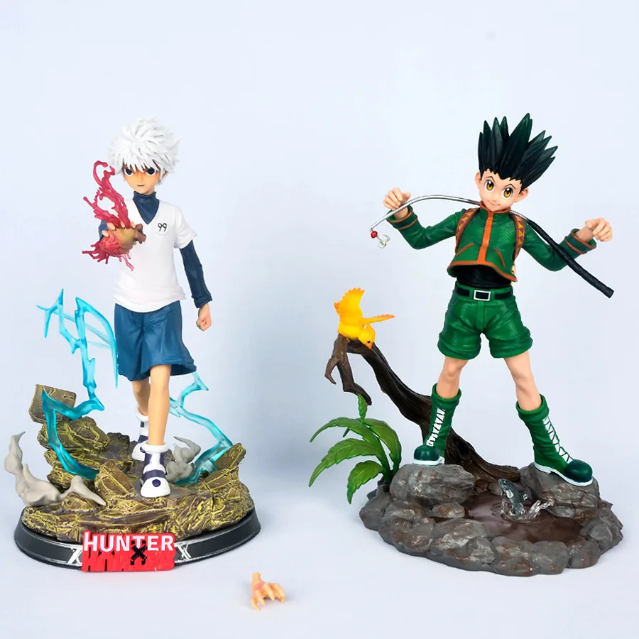 Hunter X 28 см Killua Zoldyck Gon фигурка фриксса с основанием охотника за карьерой аниме