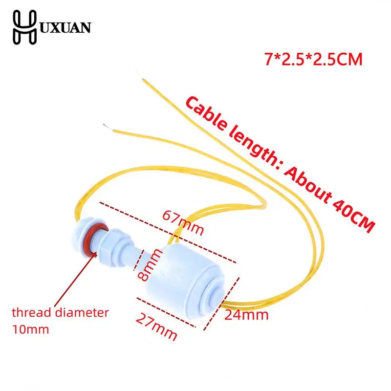 52 мм PP датчик уровня воды и жидкости горизонтальный Поплавковый выключатель вниз 10 Вт 220 А в