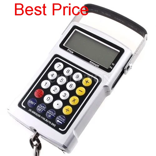 

10set 7 In 1 Digital Pocket Multi-function Fish Hook 20g 50kg Hanging , LCD Display Scale
