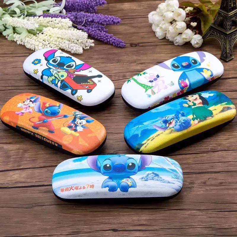 Новинка Чехол для очков Disney Stitch жесткая оправа Водонепроницаемый портативный